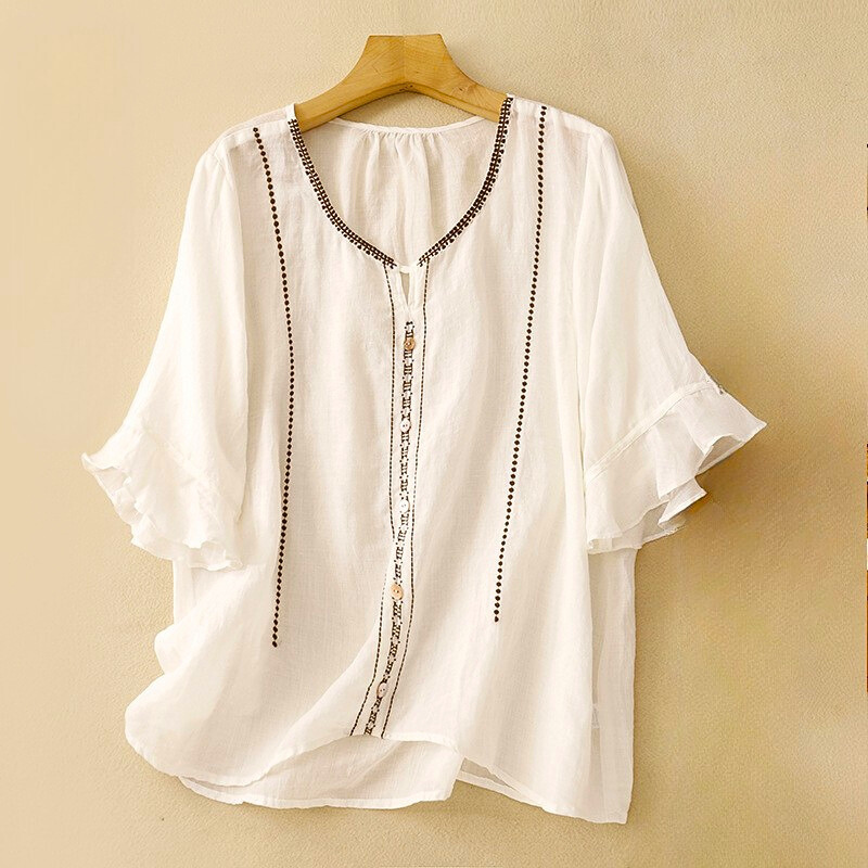 LILA COTTON BLOUSE