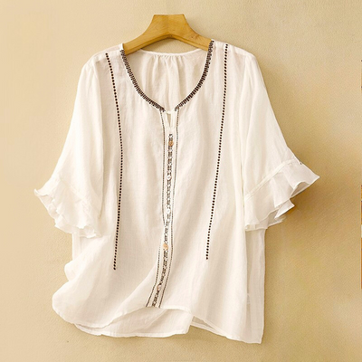 LILA COTTON BLOUSE