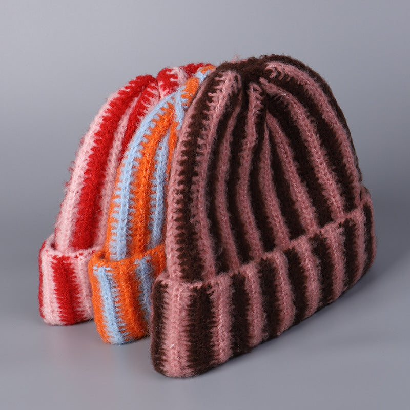 ARLO STRIPED KNIT BEANIE