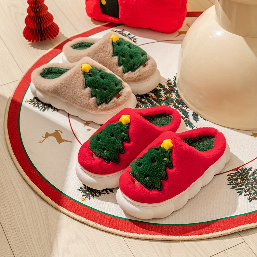 SNOWY PINE SLIPPERS