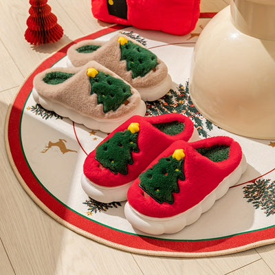 SNOWY PINE SLIPPERS