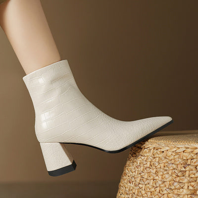 VIERRA LEATHER HEEL BOOTS