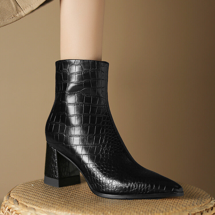 VIERRA LEATHER HEEL BOOTS