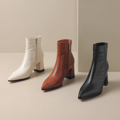 VIERRA LEATHER HEEL BOOTS