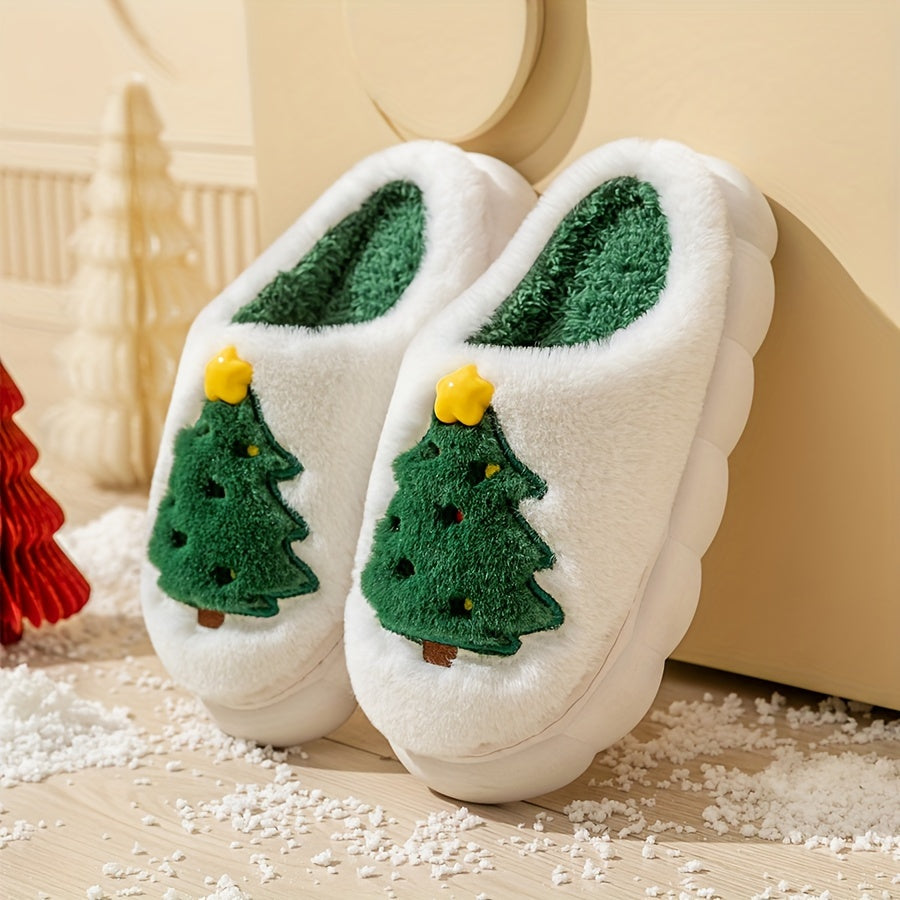 SNOWY PINE SLIPPERS