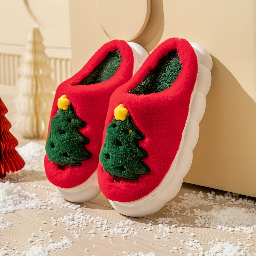 SNOWY PINE SLIPPERS