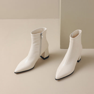 VIERRA LEATHER HEEL BOOTS