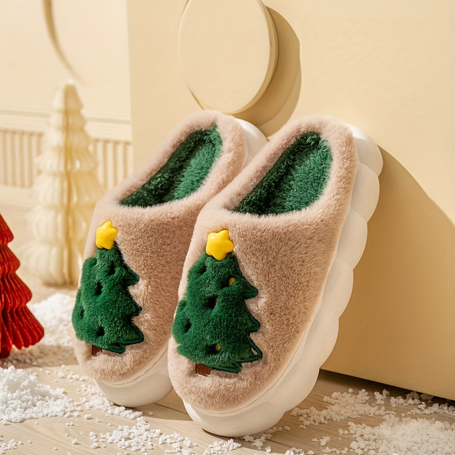 SNOWY PINE SLIPPERS