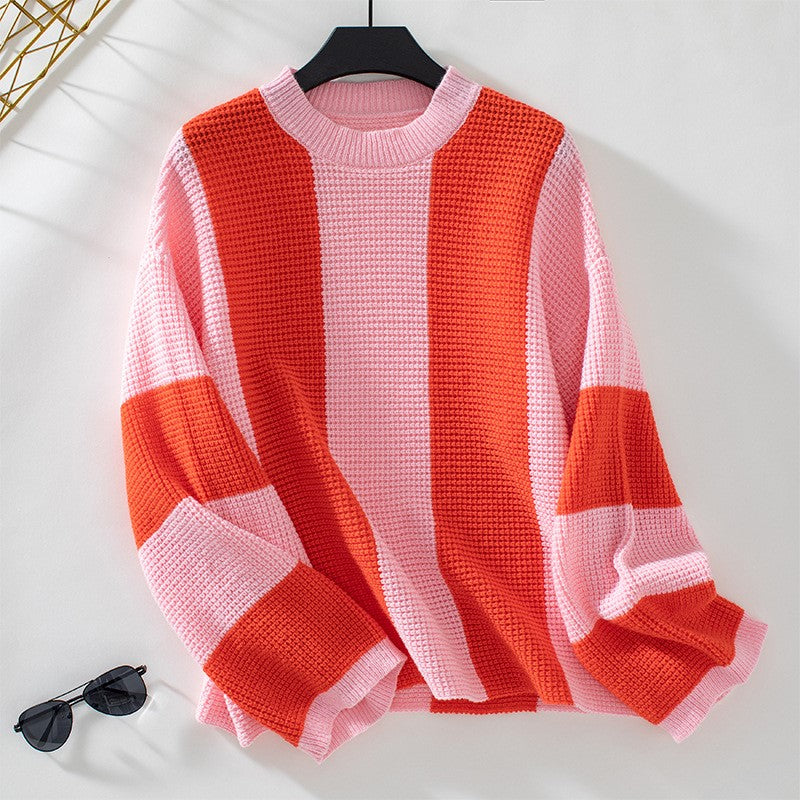SUNSET STRIPES KNIT PULLOVER