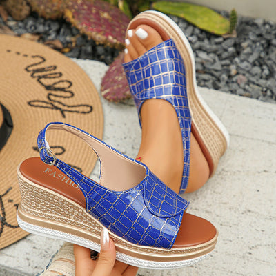 SOLIVA SHINE WEDGE SANDALS