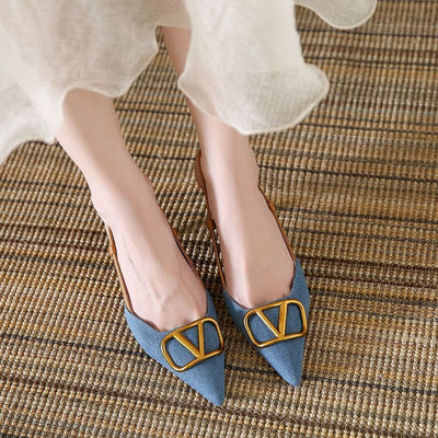 ARIELLE DENIM HEELS