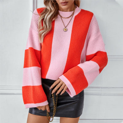 SUNSET STRIPES KNIT PULLOVER