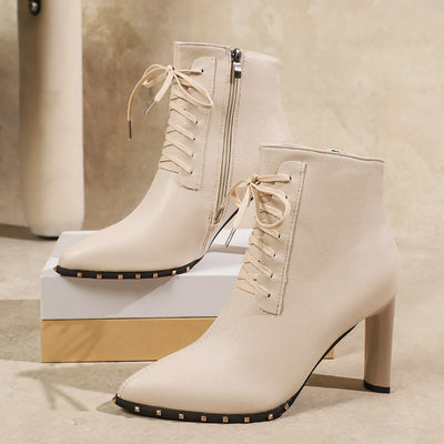 LUNA STUD ANKLE BOOTS