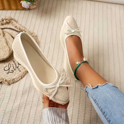 MALENA BOW WEDGE HEELS