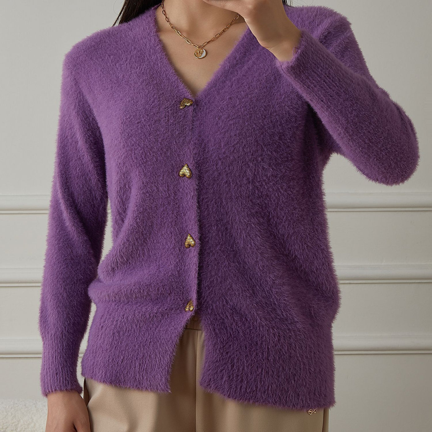 VELOUR SOFT KNIT CARDIGAN