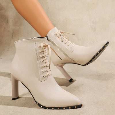 LUNA STUD ANKLE BOOTS
