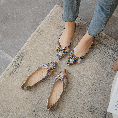 VALORA BEADED FLATS