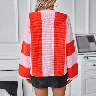 SUNSET STRIPES KNIT PULLOVER