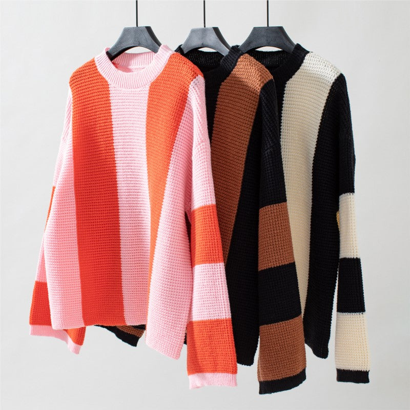 SUNSET STRIPES KNIT PULLOVER