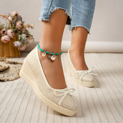 MALENA BOW WEDGE HEELS