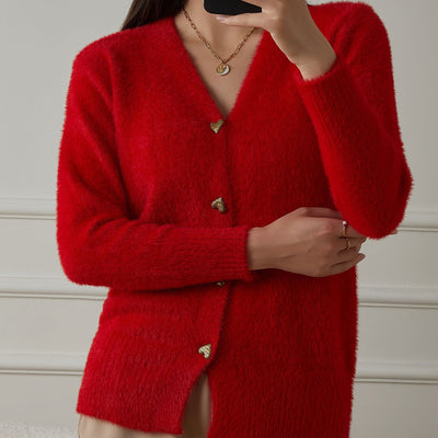 VELOUR SOFT KNIT CARDIGAN