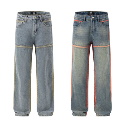 WASHED STRIPELINE JEANS