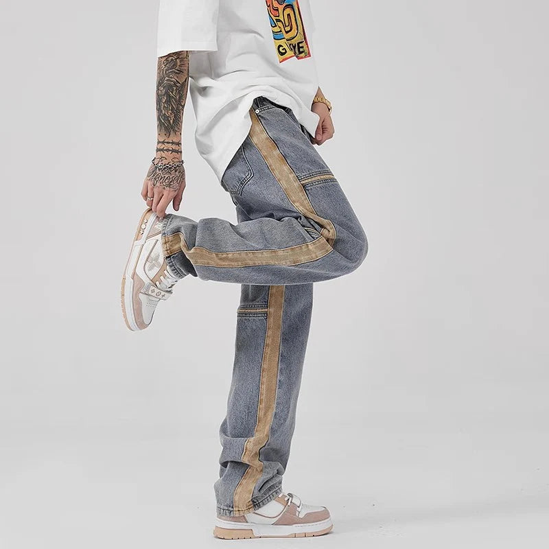 WASHED STRIPELINE JEANS