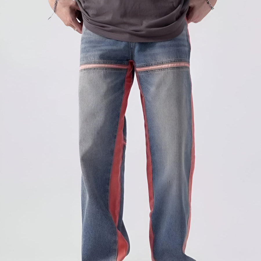 WASHED STRIPELINE JEANS