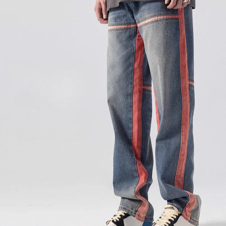 WASHED STRIPELINE JEANS