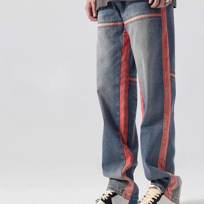 WASHED STRIPELINE JEANS