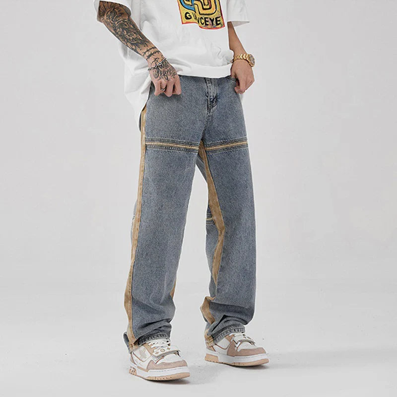 WASHED STRIPELINE JEANS