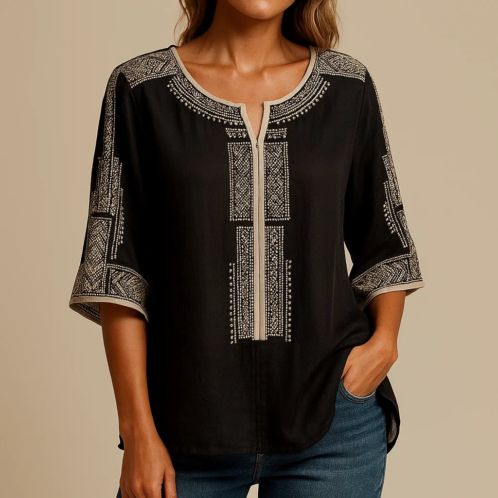 ZAFIRA LINEN BLOUSE
