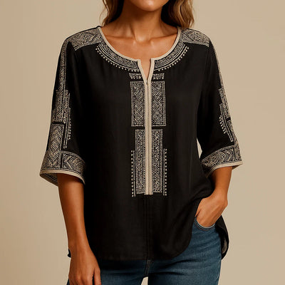 ZAFIRA LINEN BLOUSE