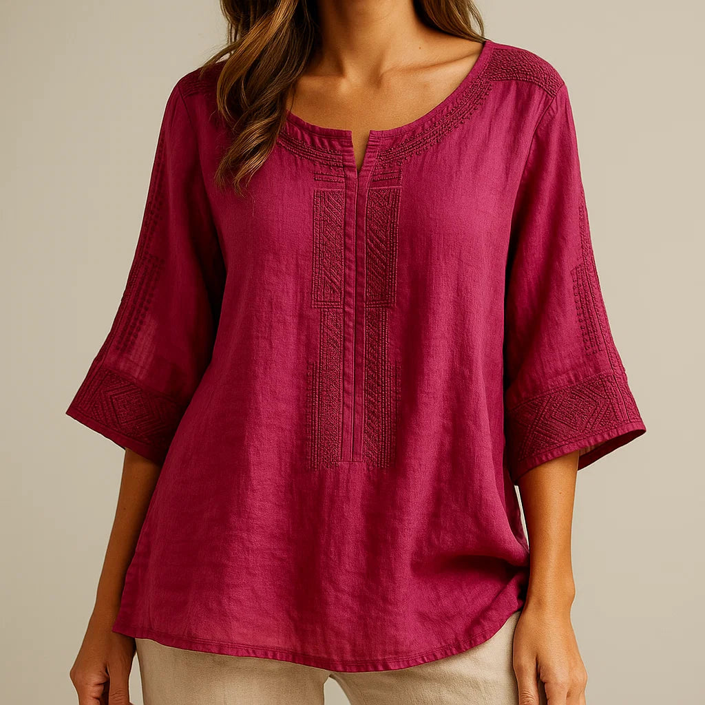 ZAFIRA LINEN BLOUSE